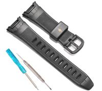 Ersatzarmband kompatibel mit Casio PAW-500 PRW-500 PRG-140 Herren-Armband, wasserdicht, Sport-Gummi-Uhrenzubehör (schwarzer Verschluss)