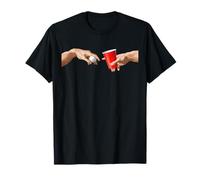 ERSCHAFFUNG BIERPONG X Adams Gott Bier Pong Party Holy Beer T-Shirt