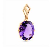 Erstaunlicher Anhänger, Russisches Rotgold 585, mit Amethyst ca. 12 mm, Höhe ca. 23 mm
