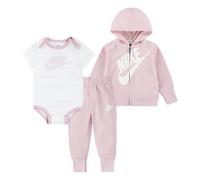 Erstausstattungspaket NIKE SPORTSWEAR "NKN SUSTAINABLE 3PC FZ SET", Mädchen, Gr. 92, rosa, Obermaterial: 100% Polyester, unifarben mit Farbeinsatz, KOB Set-Artikel Erstausstattungspaket, Set-Artikel, 