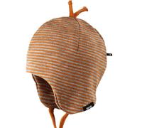 Erstlingsmütze Wolle Seide Doppellagig karamell-braun 41