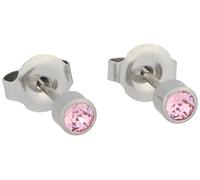 Erstohrstecker Chirurgenstahl/vergoldet Sterile Ohrstecker/Ohrringe 4mm mit Stein (flieder)