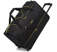 Erweiterbare Reisetasche mit Rollen PARIS - schwarz-gelb / Handgepäck
