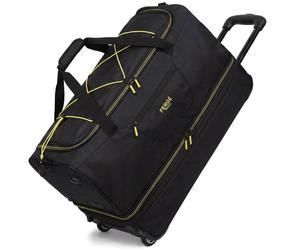 Erweiterbare Reisetasche mit Rollen PARIS - schwarz-gelb / Handgepäck
