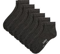 Erwin Müller Damen-Kurzsocken 6 Paar 39 - 42 anthrazit