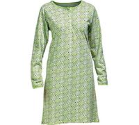 Erwin Müller Damen-Nachthemd, Nachtkleid, Nachtwäsche Single-Jersey Melange apfelgrün Größe 36/38 - anschmiegsam, mit Knopfleiste und Rundhalsausschnitt, 100% Baumwolle