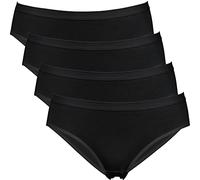 Erwin Müller Damen-Slip 4er-Pack Single-Jersey schwarz Größe 42
