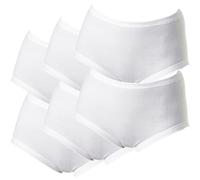 Erwin Müller Damen-Taillenslip im 6er-Pack Feinripp weiß Größe 54