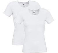 Erwin Müller Damen-Unterhemd, 1/2-Arm 2er-Pack Single-Jersey weiß Größe 48