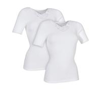 Erwin Müller Feinripp Damen-Unterhemd im 2er-Pack kochfest 40 / 42 weiß