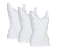 Erwin Müller Feinripp Damen-Unterhemd im 3er-Pack kochfest 54 weiß