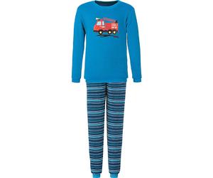 Erwin Müller Frottee Kinder-Schlafanzug 98 / 104 blau