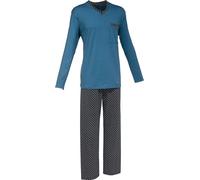 Erwin Müller Single-Jersey Herren-Schlafanzug 50 blau