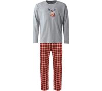 Erwin Müller Single-Jersey Herren-Schlafanzug 54 grau meliert