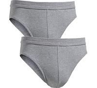 Erwin Müller Herren-Slip 2er-Pack Single-Jersey grau meliert Größe 8