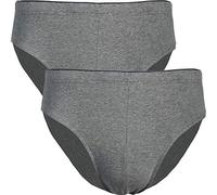 Erwin Müller Single-Jersey Herren-Slip im 2er-Pack 8 grau meliert
