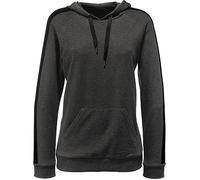 Erwin Müller Interlock-Jersey Damen-Hoodie 48 / 50 anthrazit meliert-schwarz