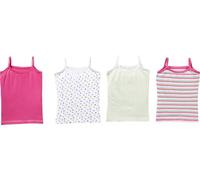 Erwin Müller Single-Jersey Mädchen-Unterhemd im 4er-Pack 86 / 92 pink/bunt