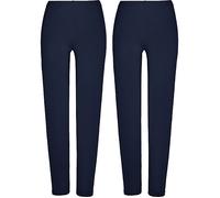 Erwin Müller Single-Jersey Damen-Leggings, lang im 2er-Pack 40 / 42 marine/marine