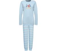 Erwin Müller Single-Jersey Damen-Schlafanzug 46 eisblau
