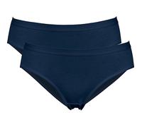 Erwin Müller Single-Jersey Damen-Slip im 2er-Pack blau 42