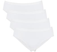 Erwin Müller Single-Jersey Damen-Slip im 4er-Pack 36 weiß