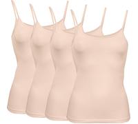 Erwin Müller Single-Jersey Damen-Unterhemd im 4er-Pack 46 ecru