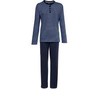 Erwin Müller Single-Jersey Herren-Schlafanzug blau 54