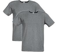 Erwin Müller Single-Jersey Herren-Unterhemd, 1/2-Arm im 2er-Pack 6 grau meliert