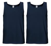 Erwin Müller Single-Jersey Herren-Unterhemd im 2er-Pack 6 dunkelblau