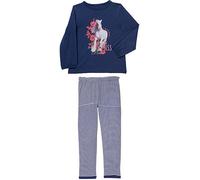 Erwin Müller Single-Jersey Kinder-Schlafanzug 122 / 128 marine/natur