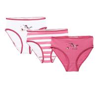 Erwin Müller Single-Jersey Mädchen-Slip im 3er-Pack 134 / 140 pink/weiß