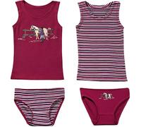 Erwin Müller Single-Jersey Mädchen-Unterwäsche-Set 4-teilig 134 / 140 beere