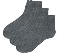 Erwin Müller Unisex-Kurzsocken 3 Paar 35 - 38 grau