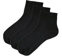 Erwin Müller Unisex-Kurzsocken 3 Paar 35 - 38 schwarz