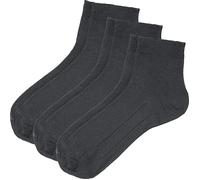 Erwin Müller Unisex-Kurzsocken 3 Paar 43 - 46 anthrazit