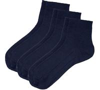 Erwin Müller Unisex-Kurzsocken 3 Paar 43 - 46 marine