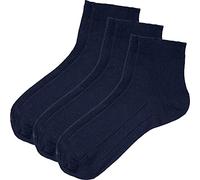 Erwin Müller Unisex-Kurzsocken 3 Paar marine Größe 43-46