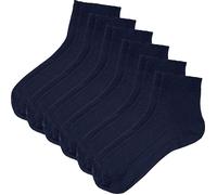 Erwin Müller Unisex-Kurzsocken 6 Paar 35 - 38 marine