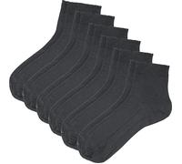 Erwin Müller Unisex-Kurzsocken 6 Paar 43 - 46 anthrazit