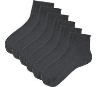Erwin Müller Unisex-Kurzsocken 6 Paar grau 43 - 46