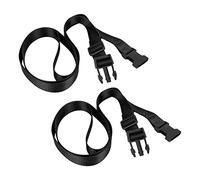 ERYUE 2 Stück Verstellbarer Gepäckschnallengurt für Langlebiges Reisen, 150 X 2,5 Cm Polyester-Gepäckgurte für Einfache Taschenidentifikation (Schwarz)