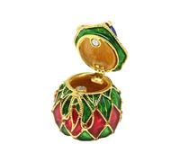 ERZU Weihnachts-Schmuckschatulle - Zinn-Legierung Weihnachten Segen Tasche Schatztruhe dekorative Schmuckbox Metallbox Magnetbox Box