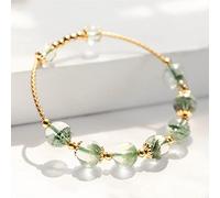 ESBANT Feng Shui Reichtum Armband Grün Phantom Quarz Armband 8mm Kristall Perlen Armband Reiki Chakra Edelstein Kristall Armband Urlaub Schmuck for Frauen Talisman Gewinnt Glück Wohlstand