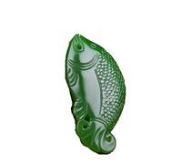 ESBANT Natürliche Hetian Jade Fisch Anhänger Männer und Frauen Modelle Jedes Jahr mehr als Anhänger Halskette Halsschmuck Paar Modelle Anhänger for Senden von Lanyard die Kette