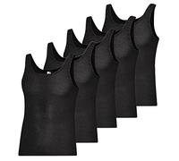 ESGE - Feinripp Ringel 610 - Unterhemd - 5er Spar-Pack (5 Schwarz)