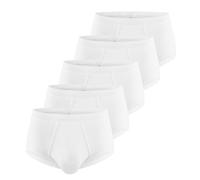 ESGE Herren Slip mit Eingriff 5er Pack Doppelripp, 620-420, 10, Weiss