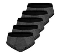 ESGE Bodywear Herren-Slips Feinripp Ringel mit Eingriff 5er Pack XL / 7 Schwarz