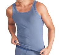 ESGE Herren Unterhemden 5 Stück Feinripp Ringel (3XL / 9, Blau)