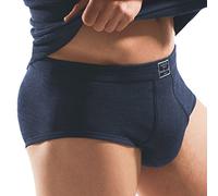 ESGE - Jeans - Herren Sport Slip - im 5er Spar-Pack - Unterhose Feinripp mit Eingriff und weichem Komfortbund Größe 5 bis 9 - Dunkelblau und Schwarz (9, 5 X Marine)